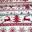Tkanina bawełniana wzór świąteczny czerwony