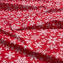 Christmas cotton fabric, by the meter, width 160 cm, Christmas stars on Red