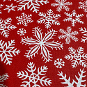 Tissus en coton de Noël au mètre, motif Étoiles de Noël Rouge 160 cm