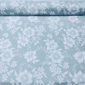 Tissu en coton au mètre, 125 g/m², largeur 160 cm, imprimé à ricardo sur fond gris