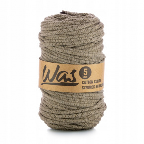 Cordons tressé coton 5 mm, 100 m, couleur biege fn.  330