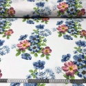 Tkanina bawełniana wzór Kwiaty na białym