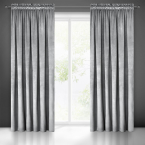 Rideau velours sur le ruban fronceur couleur gris 140x270 cm Rideau velours sur le ruban fronceur couleur gris 140x270 cm
