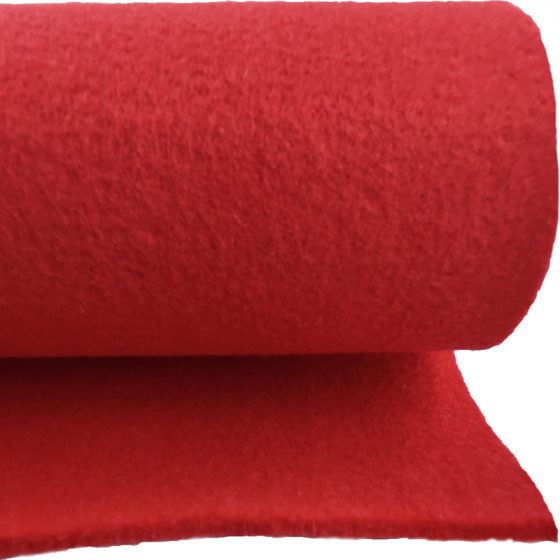 Technický filc 4 mm barva červená