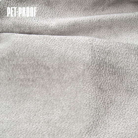 Tissu d'ameublement Aphrodite Silver, super doux et lisse, Pet proof