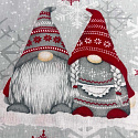 Tissus en coton de Noël au mètre, 160 cm motif Noël 23 rouge