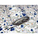 Tissu coton Fleurs sur blanche