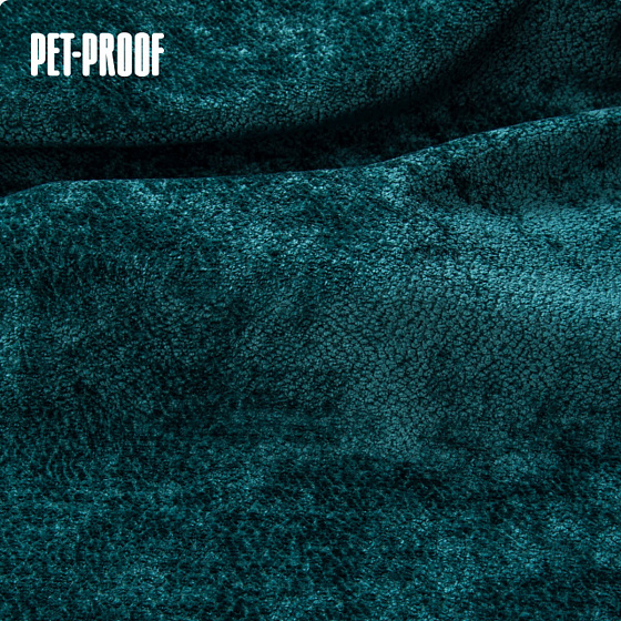 Tissu d'ameublement Aphrodite Teal, super doux et lisse, Pet proof