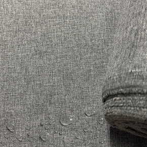 Tissu imperméable imitation lin, 220 g/m², 160 cm, Gris