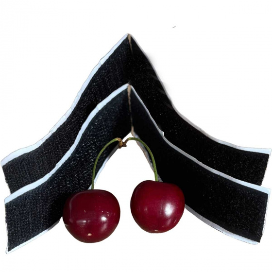 Bande adhésive auto-agrippante crochet et boucle Noire 2x20 cm, largeur 50 mm