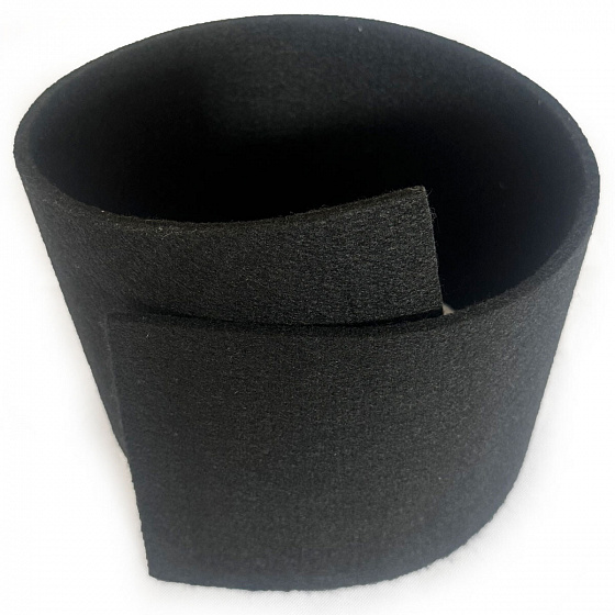 Feutrine technique 4 mm, 600 g/m², largeur 100 cm, noir