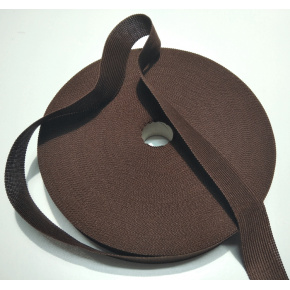 Bande ourlet polyester 15 mm couleur marron Bande ourlet polyester 15 mm couleur marron