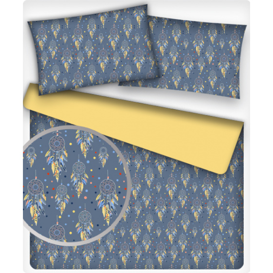 Dětské bavlněná látka metráž vzor Oriental na granátovém