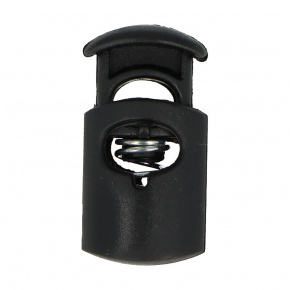 Arrêt cordon plastique transparent 5 mm couleur noir 038