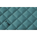Simili cuir matelassé 5X5 cm, 540 g/m², largeur 145 cm, turquoise