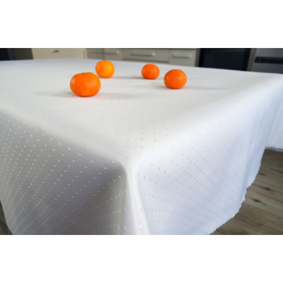 Nappe déperlante Pois, 110x160 cm, couleur Blanche,  anti tache