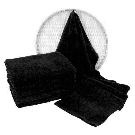 Serviette de bain 70x140 cm, couleur noir