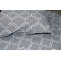 Linge de lit en crêpe avec fermeture éclair, couleur Gris, 140x200 cm