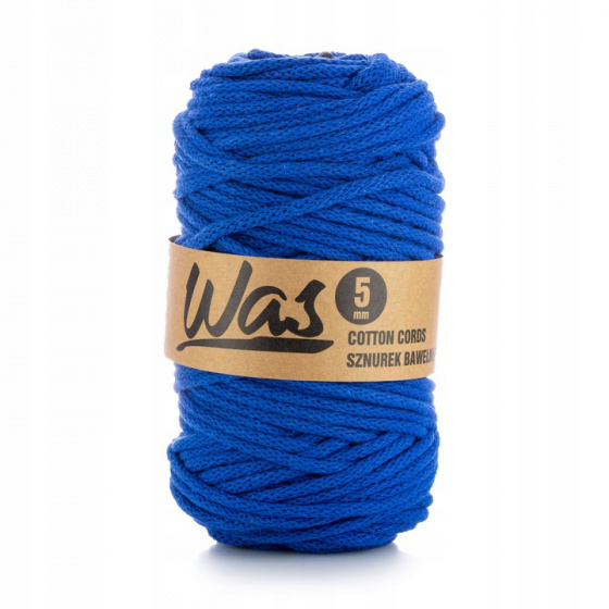 Cordons tressé coton 5 mm, 100 m, couleur bleu fn. 290