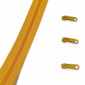 Fermeture à glissière en spirale jaune 5 mm au métre