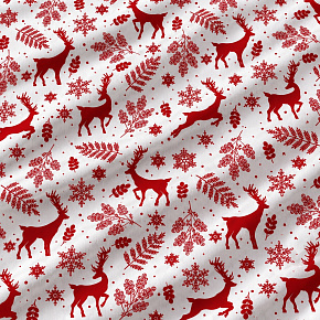 Tissus en coton de Noël au mètre, 160 cm motif Noël Blanc Tissus en coton de Noël au mètre, 160 cm motif Noël Blanc