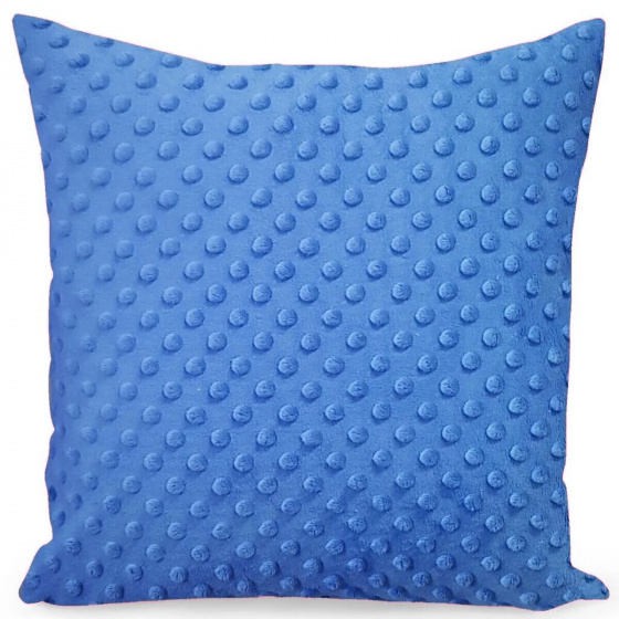 Housse de coussin micropeluche 40X40 cm, Bleu