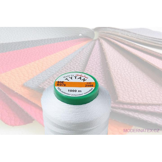 Čalounická šicí nitě TYTAN 60E 1000 m bílé barva 2500