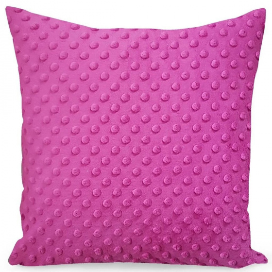 Housse de coussin micropeluche 40X40 cm, Fuchsia
