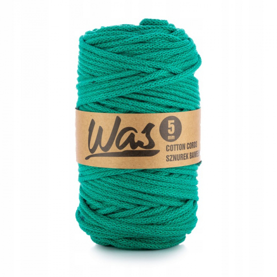 Cordons tressé coton 5 mm, 100 m, couleur turquoise 210