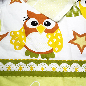 Tissu coton au métre imprimé Hiboux couleur vert Tissu coton au métre imprimé Hiboux couleur vert