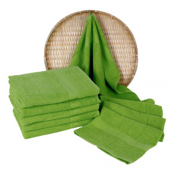 Serviette de bain 50x100 cm, couleur verte fonce