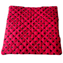 Poduszka siedziskowa 40x40x2cm Czerne Groszki na Czerwonym