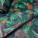 Tissu coton motif Palma sur noire