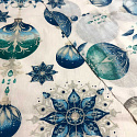 Vianočný vzor bavlnenej látky Vianočné Gule na Bielom, metráž 160 cm