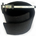 Feutrine technique 10 mm, 1200 g/m², largeur 160 cm, noir