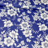 Tissu en coton au mètre, 125 g/m², largeur 160 cm, imprimé à fleurs ricardo sur fond bleu marine