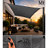 Voile d’ombrage rectangulaire 3x3 m, Oxford 165 g/m², protection contre le soleil avec protection UV, gris