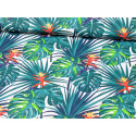 Tissu en coton au mètre, 125 g/m², largeur 160 cm, imprimé à jungle