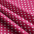 Tissu coton au métre couleur amarante pois blanche 10 mm