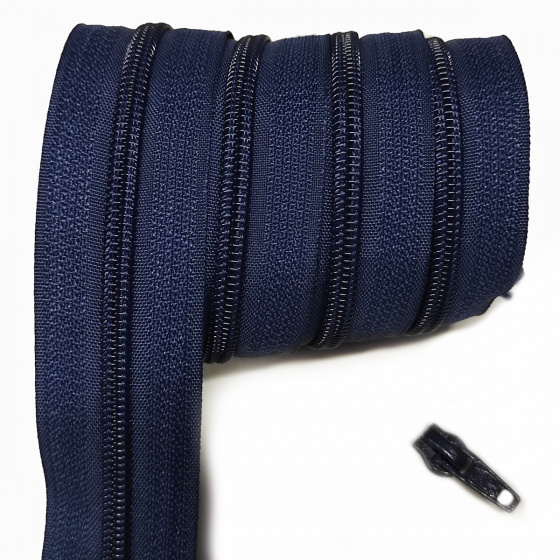 Zip spirálový Granátový 5 mm metráž