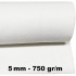 Feutrine technique 5 mm, 750 g/m², largeur 150 cm, blanche