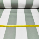 Tkanina Wodoodporna Premium wzór paski szaro zielone