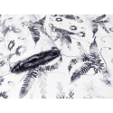 Tissu coton au métre imprimé Fleurs noir sur blanche