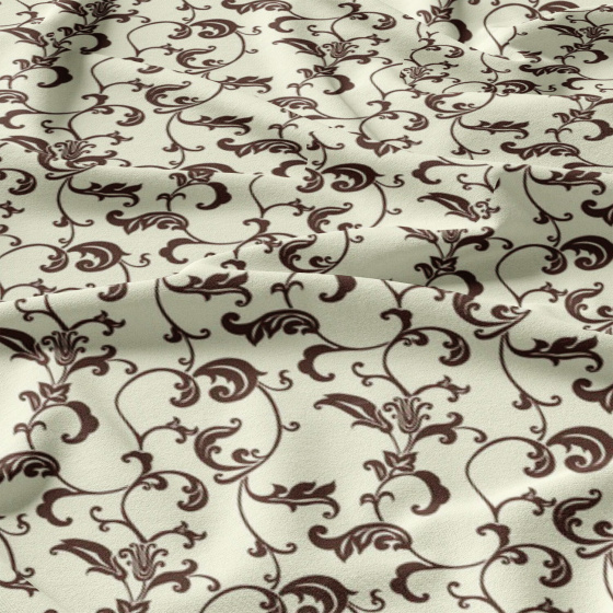 Tissu coton au métre imprimé Oriental biege   