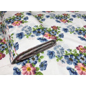 Tissu coton Fleurs sur blanche