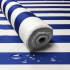Tissu imperméable PREMIUM à rayures bleues et blanches, polyester PU, 190 g/m², largeur 160 cm