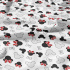 Tissu coton au métre imprimé Miky cocardes rouge