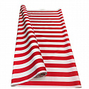 Tissu d'extérieur pour transats et hamacs de jardin, blanc-rouge, 5 cm
