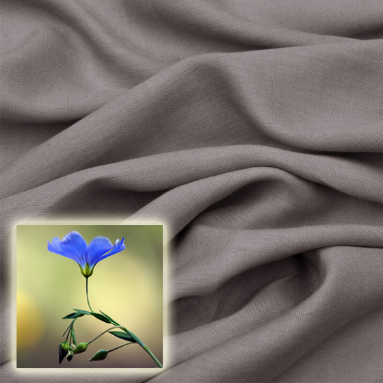 Přírodní lněná látka Oskar barva šedá 265 gr/m2