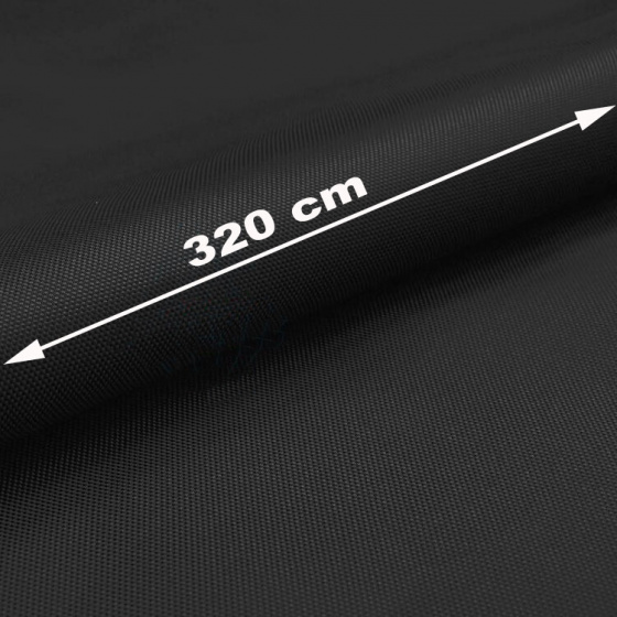 Nepromokavá látka Oxford WR Teflon, šíře 320 cm, Černá 